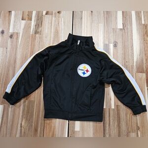 Reebok Pittsburgh Steelers Toddler Track Jacket —Size 4T Black and Gold 🖤💛
